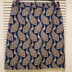 NWOT Blue Ann Taylor Peacock Brocade Pencil Skirt